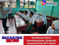Sat Binmas Polres Pematangsiantar Sambangi Pesantren Kilat MTs Mesra