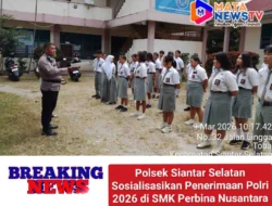Polsek Siantar Selatan Sosialisasikan Penerimaan Polri 2026 di SMK Perbina Nusantara