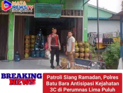 Patroli Siang Ramadan, Polres Batu Bara Antisipasi Kejahatan 3C di Perumnas Lima Puluh