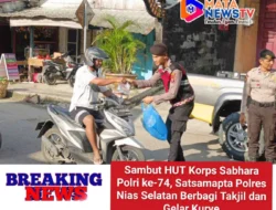 Sambut HUT Korps Sabhara Polri ke-74, Satsamapta Polres Nias Selatan Berbagi Takjil dan Gelar Kurve