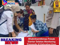 Bhabinkamtibmas Polsek Siantar Selatan Monitoring Posyandu di Kelurahan Karo