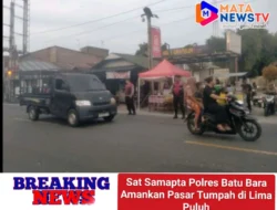 Sat Samapta Polres Batu Bara Amankan Pasar Tumpah di Lima Puluh