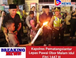 Kapolres Pematangsiantar Lepas Pawai Obor Malam Idul Fitri 1447 H