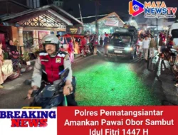 Polres Pematangsiantar Amankan Pawai Obor Sambut Idul Fitri 1447 H