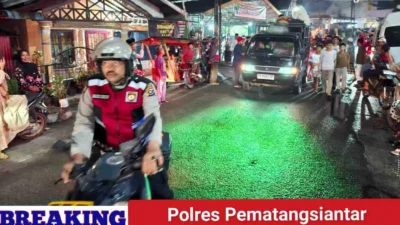Polres Pematangsiantar Amankan Pawai Obor Sambut Idul Fitri 1447 H