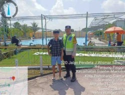 Polsek Siantar Martoba Patroli Objek Wisata Selama Libur Idul Fitri