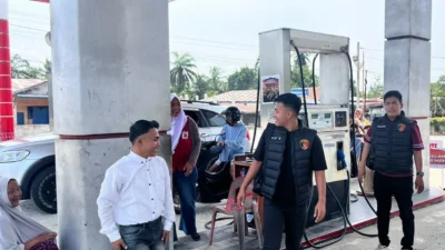 Sat Reskrim Polres Batubara Pantau SPBU Jelang Idul Fitri, Pasokan BBM Dipastikan Aman