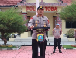 95 Personel Disiagakan, Kapolres Toba Pimpin Apel Pengamanan May Day