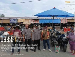 Patroli Pagi, Polsek Siantar Barat Amankan Pasar Horas