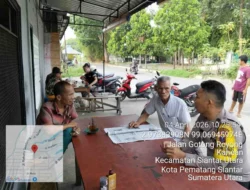 Bhabinkamtibmas Polsek Siantar Utara Sambangi Warga, Ingatkan Bahaya Kebakaran