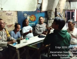 Polsek Siantar Barat Sambang Kamtibmas, Ingatkan Warga Waspada Bahaya Kebakaran