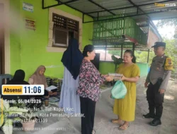 Bhabinkamtibmas Siantar Martoba Dampingi Distribusi Makanan Bergizi Gratis untuk Ibu dan Balita