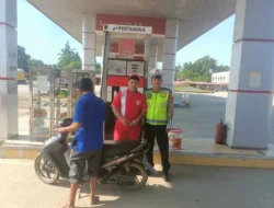 Sat Lantas Polres Batu Bara Patroli SPBU di Jalinsum Sei Bejangkar, Situasi Aman dan Lancar