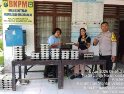 Bhabinkamtibmas Siantar Selatan Kawal Distribusi MBG untuk Ibu Hamil dan Balita