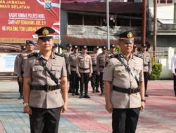 Kapolres Nias Selatan Pimpin Sertijab Kasat Binmas dan Kabag SDM