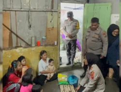 Kapolsek Siantar Selatan Berikan Bansos kepada Warga yang Anak Alami Malnutrisi