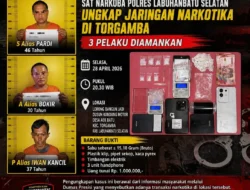 Polres Labuhanbatu Selatan Bongkar Jaringan Sabu di Torgamba, Tiga Pelaku Ditangkap