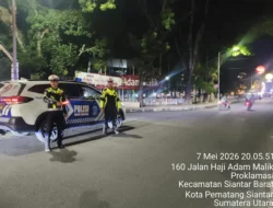 Sat Lantas Polres Pematangsiantar Intensifkan Blue Light Patrol, Jaga Kamtibmas dan Ketertiban Lalu Lintas