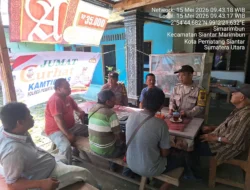 Jumat Curhat Kamtibmas, Bhabinkamtibmas Polsek Siantar Marihat Ingatkan Warga Waspada Kebakaran