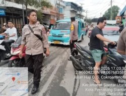 Polsek Siantar Utara Gerak Cepat Cek TKP Kebakaran Bengkel di Jalan HOS Cokro Aminoto