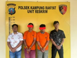 Polsek Kampung Rakyat Ringkus Dua Pelaku Pencurian Sawit di Teluk Panji I