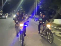 Polres Pematangsiantar dan Brimob Polda Sumut Gelar Patroli Blue Light Saat Blackout, Antisipasi Gangguan Kamtibmas