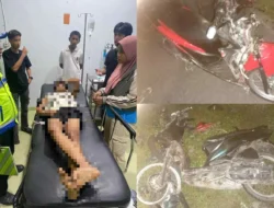 Lalai dan Tanpa Helm, Dua Motor Adu Banteng di Sergai, Empat Orang Terluka