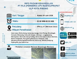 PLN Umumkan Pemadaman Terencana di Kotapinang dan Sekitarnya, Ini Jadwal serta Wilayah Terdampak