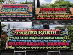 Polres Pematangsiantar Dibanjiri Papan Bunga Usai Berhasil Ungkap Kasus Curas Maut
