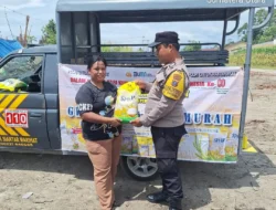 GPM Polsek Siantar Marihat Disambut Antusias, 50 Zak Beras SPHP Ludes Terjual,
