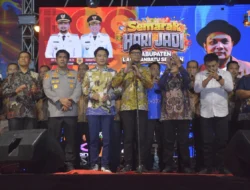 Kapolres Labusel Hadiri Malam Puncak HUT ke-18, Tegaskan Komitmen Jaga Keamanan dan Dukung Kemajuan Daerah