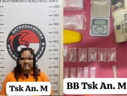 Satresnarkoba Polres Batu Bara Tangkap Perempuan Diduga Pengedar Sabu, Sita 15 Paket Narkotika,