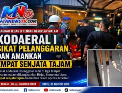 Kodaeral I Gelar Razia Tempat Hiburan Malam di Langkat-Binjai, Empat Senjata Tajam Diamankan