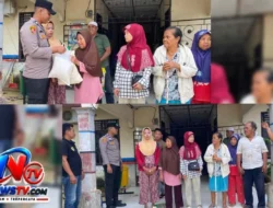 Polsek Torgamba Berbagi Bansos untuk Lansia di Desa Torganda