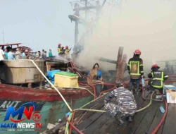 Api Melalap KM Cendrawasih Laut di Gabion, Posal Medan Labuhan Sigap Amankan Lokasi