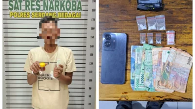 Sempat Buang Sabu Saat Dikejar Polisi, Residivis Narkoba di Pantai Cermin Kembali Ditangkap