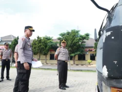 Kapolres Sergai Cek Kendaraan Dinas, Temukan Ban Gundul hingga Plat Nomor Belum Sesuai