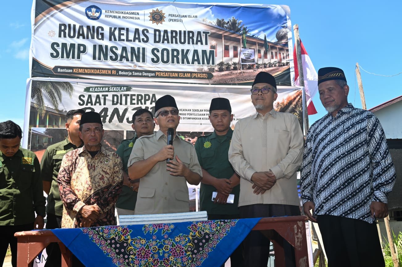 Sinergi Kemendikdasmen dan PERSIS Pulihkan Akses Pendidikan Korban Banjir Tapteng