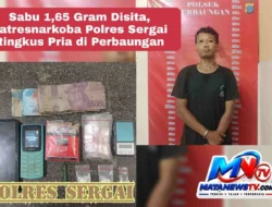 Sabu 1,65 Gram Disita, Satresnarkoba Polres Sergai Ringkus Pria di Perbaungan
