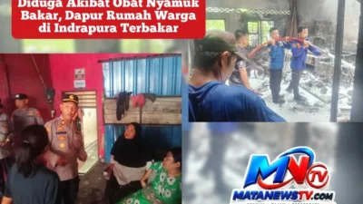 Diduga Akibat Obat Nyamuk Bakar, Dapur Rumah Warga di Indrapura Terbakar,