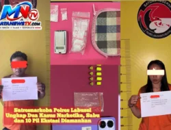 Satresnarkoba Polres Labusel Ungkap Dua Kasus Narkotika, Sabu dan 10 Pil Ekstasi Diamankan