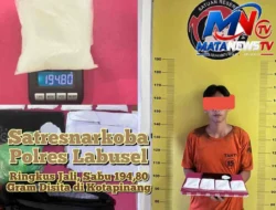 Satresnarkoba Polres Labusel Ringkus Jali, Sabu 194,80 Gram Disita di Kotapinang