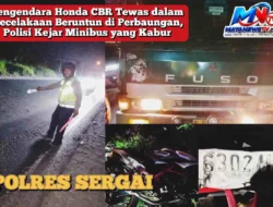 Pengendara Honda CBR Tewas dalam Kecelakaan Beruntun di Perbaungan, Polisi Kejar Minibus yang Kabur