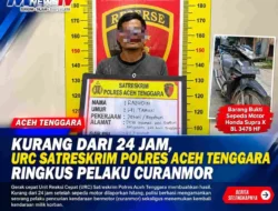Kurang dari 24 Jam, URC Satreskrim Polres Aceh Tenggara Ringkus Pelaku Curanmor