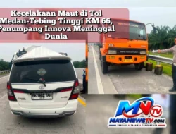 Kecelakaan Maut di Tol Medan-Tebing Tinggi KM 66, Penumpang Innova Meninggal Dunia