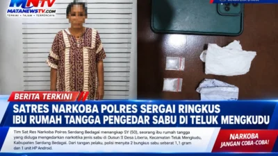 Satres Narkoba Polres Sergai Ringkus Perempuan 50 Tahun Diduga Edarkan Sabu di Teluk Mengkudu