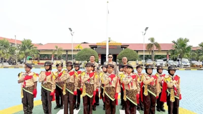 HUT Polantas ke-71, Satlantas Polres Karimun Edukasi Pelajar Lewat Polisi Cilik dan Mural