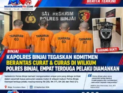 Polres Binjai Amankan Empat Terduga Pelaku Pencurian Sepeda Motor