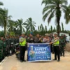 Satlantas Polres Sergai dan Yonif TP 902 Perkuat Sinergi Lewat Sosialisasi Polantas Karib dan Safety Riding