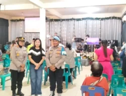 Kapolsek Binjai Dampingi Ibadah Jemaat, Polisi Hadir dalam Kegiatan Sosial di Gereja